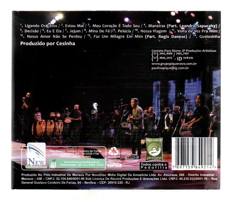 Cd Pique Novo - Ligando Os Fatos - NEWORLD MUSIC - Moletom e